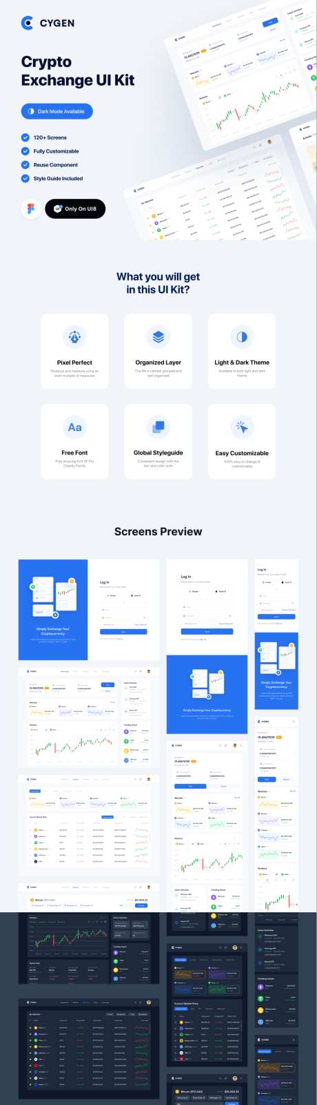 Cygen - 加密交换仪表板 UI 套_源文件下载_其他格式格式_1057X4834像素-设计分享,数据可视化,UI设计-作品编号:2022100916382210-素材库-www.sucai1.cn