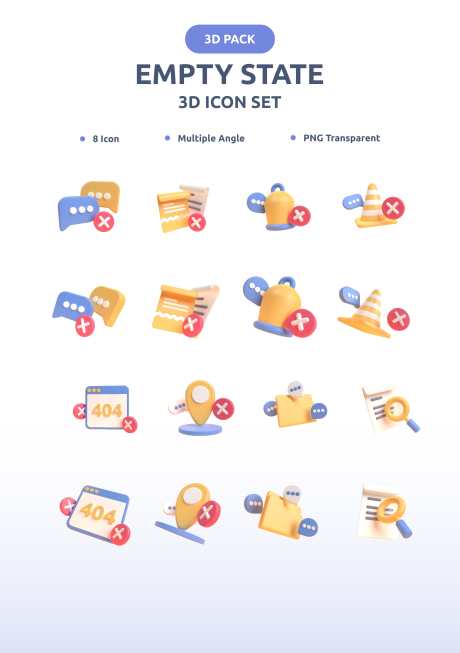 空状态 3D 图标集_源文件下载_其他格式格式_2112X3000像素-3dicon,UI设计,icon设计,icon-作品编号:2022100917011530-志设-zs9.com