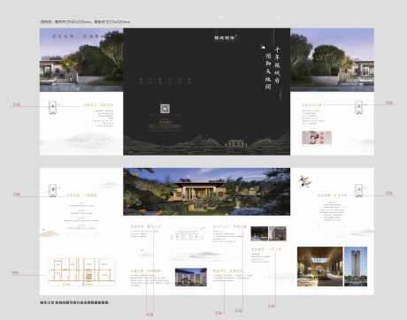 地产新中式四折页_源文件下载_CDR格式_5000X3935像素-黑金,府系,东方,新中式,别墅,合院,屋檐,卖点,房地产,折页-作品编号:2023081823234058-志设-zs9.com