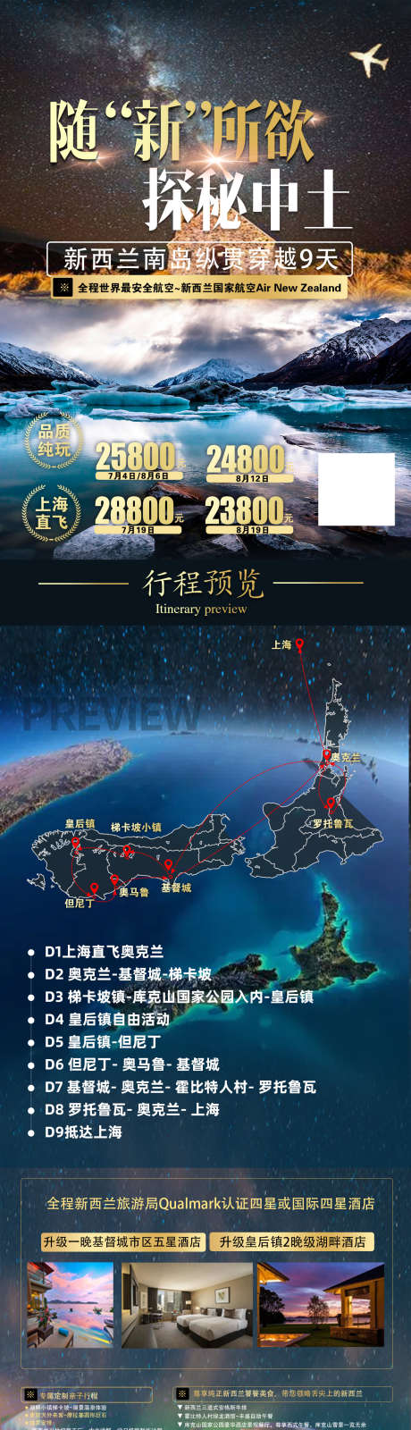 澳洲新西兰旅游海报长图_源文件下载_PSD格式_1520X5679像素-地图,景点,酒店,美食,海洋,雪山,境外,北岛,新西兰,旅游,海报-作品编号:2023102110027582-素材库-www.sucai1.cn