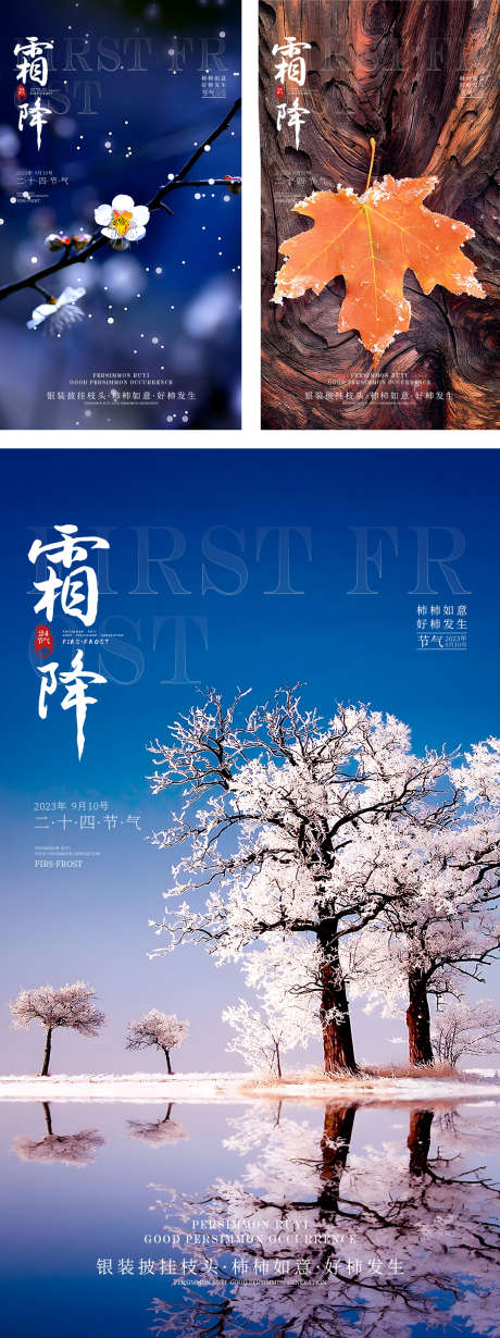 霜降节气海报_源文件下载_PSD格式_1080X2888像素-,,霜,丰收,柿子,秋天,霜降,二十四节气,海,-作品编号:2023102123062815-志设-zs9.com