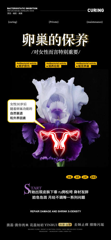 卵巢的保养_源文件下载_PSD格式_1080X2332像素-抑菌,祛味,痛点,困扰,妇科,女性,朋友圈,微商,造势,海报,医美,保养,养护,私密-作品编号:2023121811211050-素材库-www.sucai1.cn