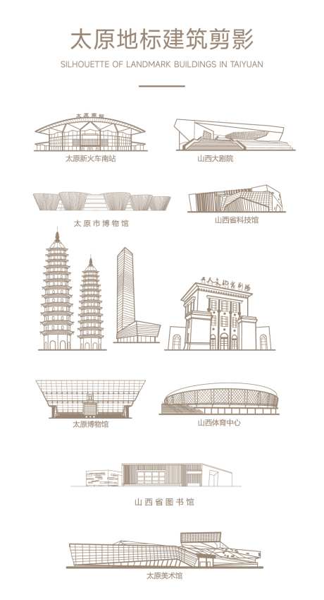 太原地标建筑剪影_源文件下载_AI格式_958X1770像素-美术馆,图书馆,科技感,博物馆,线稿,建筑,地标,太原,矢量图-作品编号:2024011800487851-志设-zs9.com