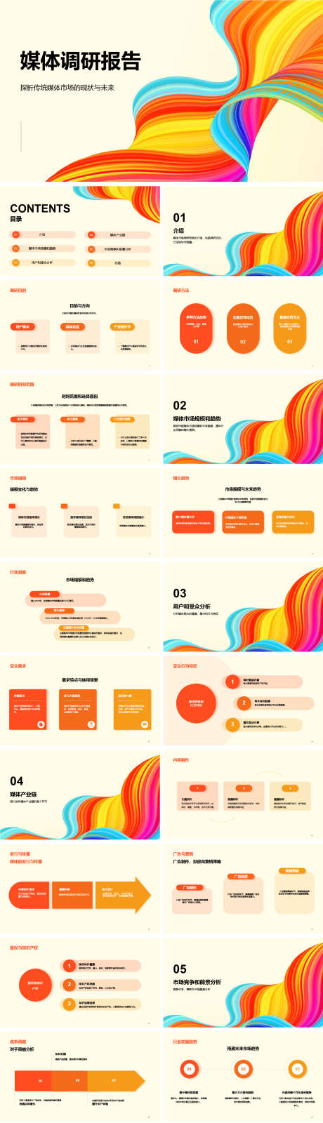 媒体调研报告PPT_源文件下载_其他格式格式_1618X7491像素-报告,青春,活力,调研,媒体,PPT-作品编号:2024020310174146-素材库-www.sucai1.cn