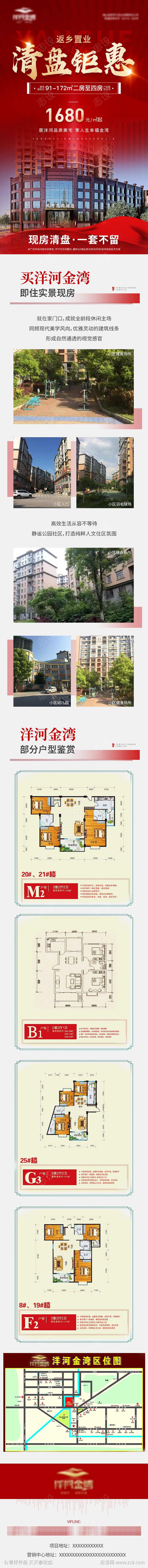 地产房产工业园楼盘价值点推文长图