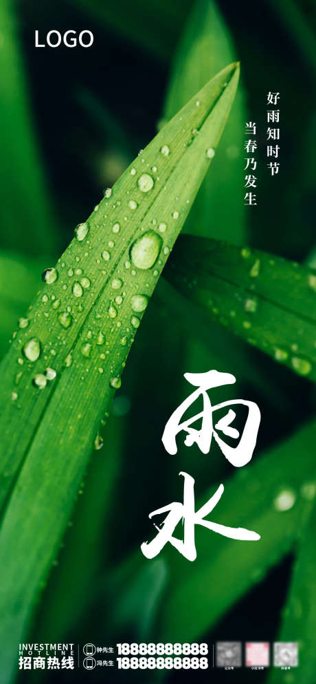 雨水节气海报_源文件下载_PSD格式_1080X2334像素-绿叶,公司,海报,节气,雨水-作品编号:2024040215042796-素材库-www.sucai1.cn