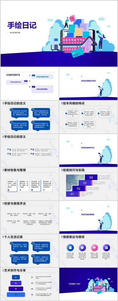 手绘日记PPT_源文件下载_其他格式格式_1212X3079像素-特点,风格,场景,创作,日记,手绘,PPT-作品编号:2024041512028671-素材库-www.sucai1.cn