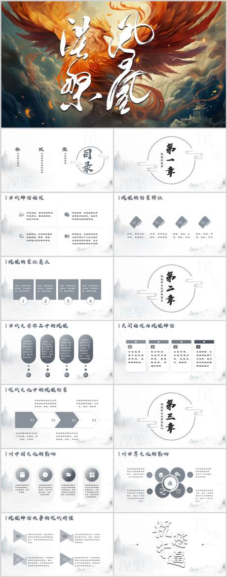 凤凰神话故事起源PPT_源文件下载_其他格式格式_1212X3079像素-中国风,起源,故事,神话,凤凰,PPT-作品编号:2024041717252640-素材库-www.sucai1.cn