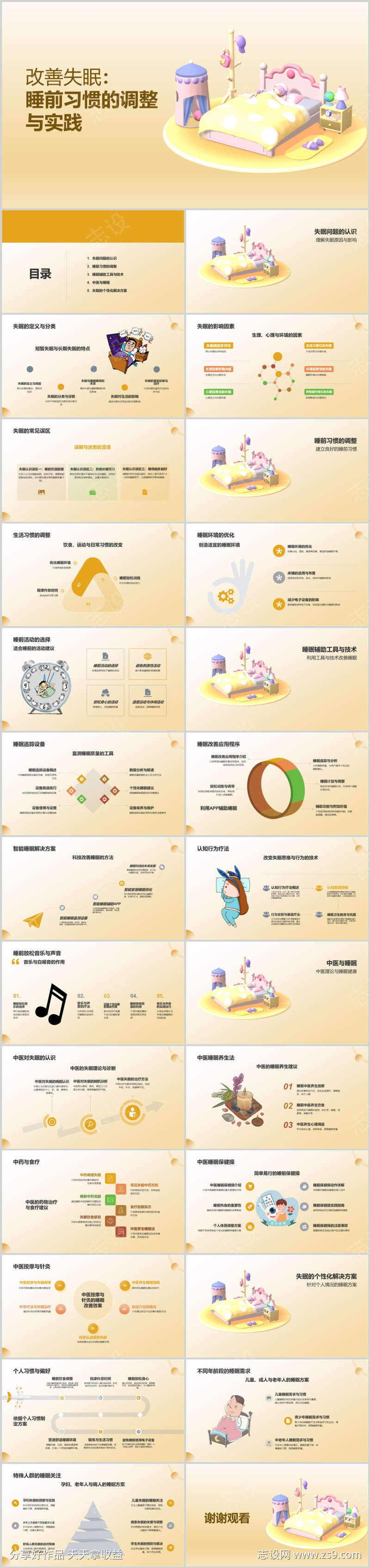 改善失眠：睡前习惯的调整与实践PPT