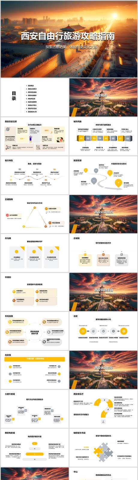 西安自由行旅游攻略指南PPT_源文件下载_其他格式格式_1212X7862像素-指南,攻略,旅游,自由行,西安,PPT-作品编号:2024041822322790-素材库-www.sucai1.cn