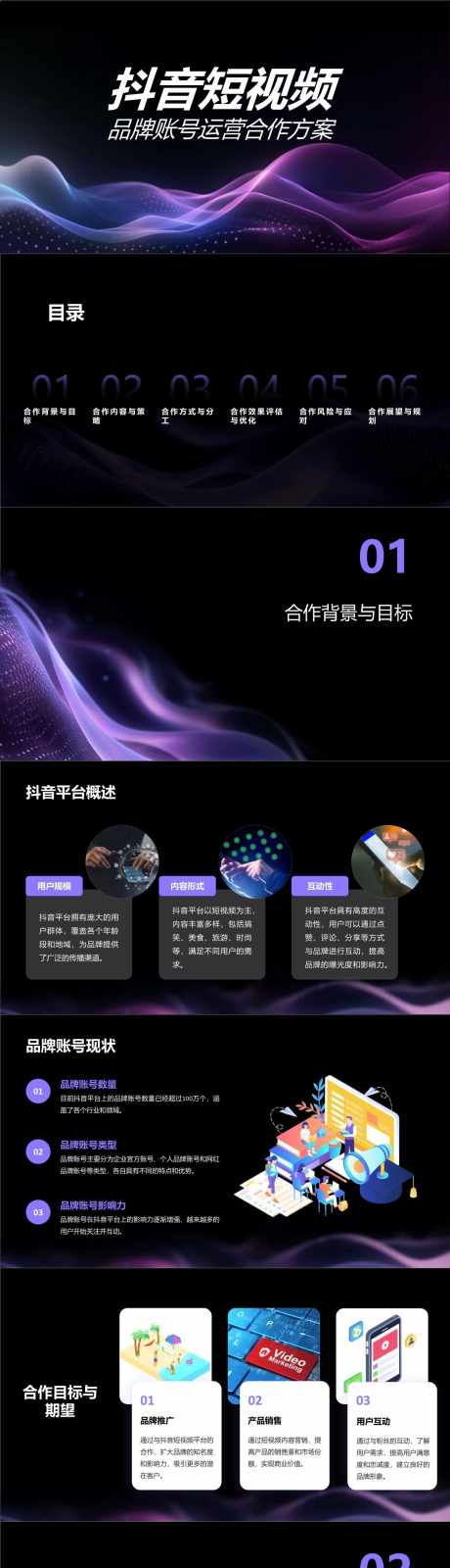 抖音短视频品牌账号运营合作方案PPT_源文件下载_其他格式格式_1280X18000像素-方案,合作,运营,账号,品牌,短视频,抖音,PPT-作品编号:2024050718351373-素材库-www.sucai1.cn