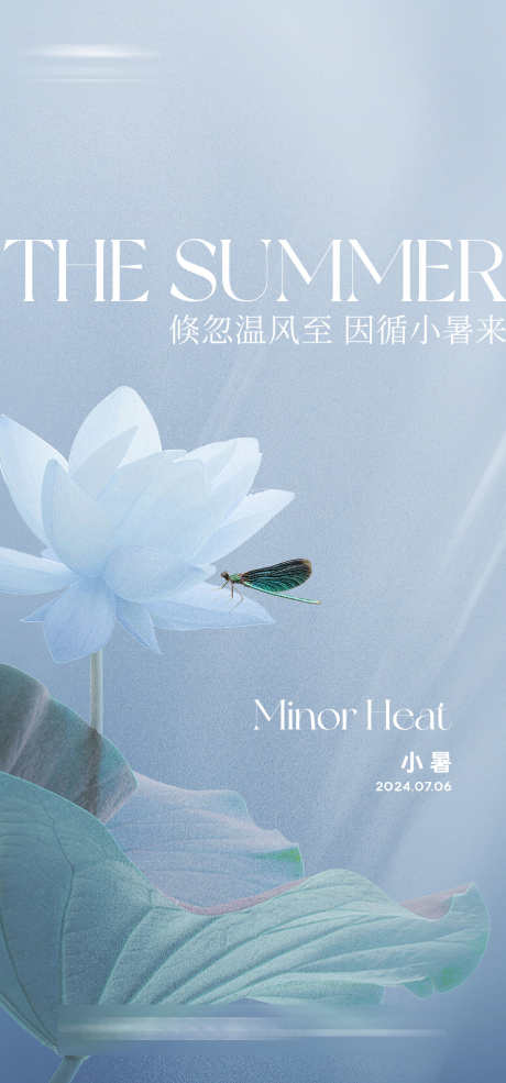 小暑节气海报_源文件下载_AI格式_1333X2855像素-简约,漩涡,清新,夏天,小暑,房地产,节气,海报-作品编号:2024060300099386-志设-zs9.com