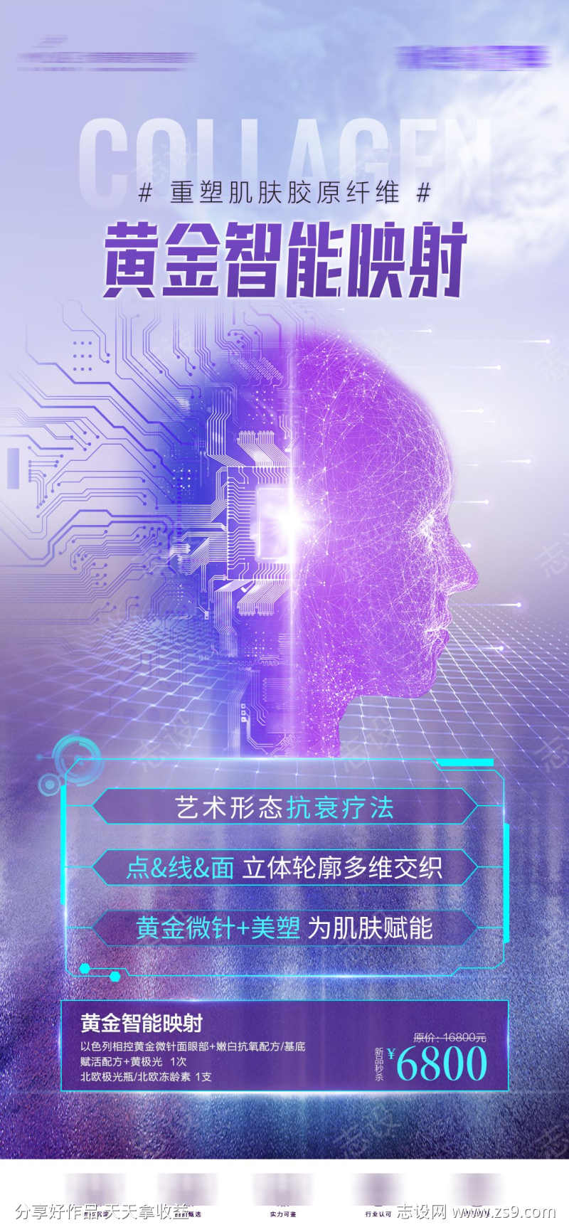 智能数字美容科技海报