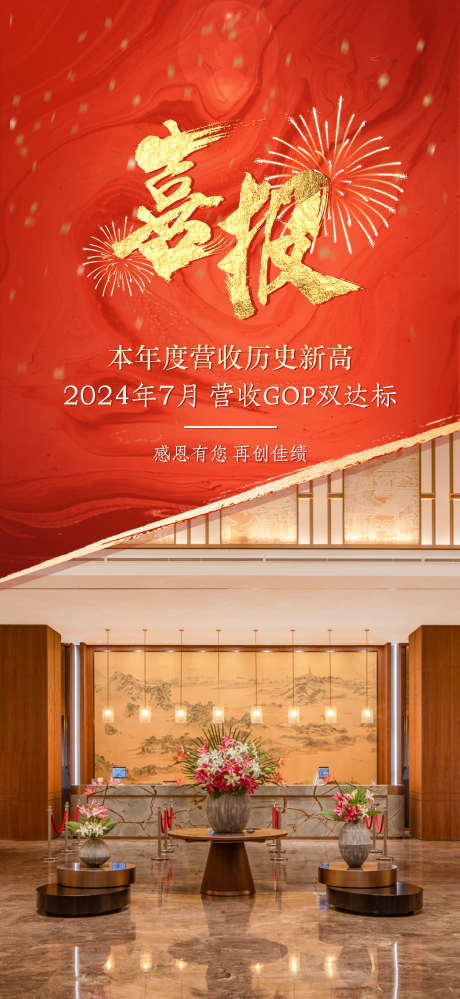 达标喜报海报_源文件下载_PSD格式_1800X3910像素-庆祝,销售,酒店,恭贺,海报,红色,喜报-作品编号:2024080110005182-志设-zs9.com