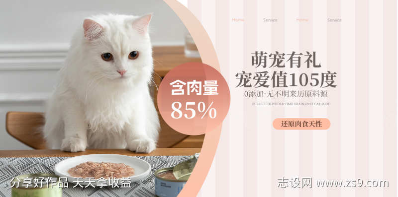 猫粮宠物banner