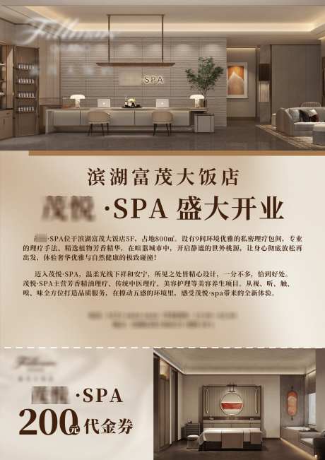 SPA开业单页_源文件下载_23格式_2480X3508像素-香槟色,SPA,开业-作品编号:2025010411101724-志设-zs9.com