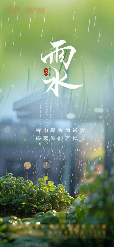 雨水节气海报_源文件下载_PSD格式_1080X2331像素-春雨,雨水,春天-作品编号:2025020709288064-志设-zs9.com